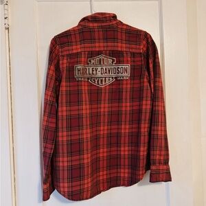 Harley-Davidson Women’s Red Plaid Flannel Shirt
